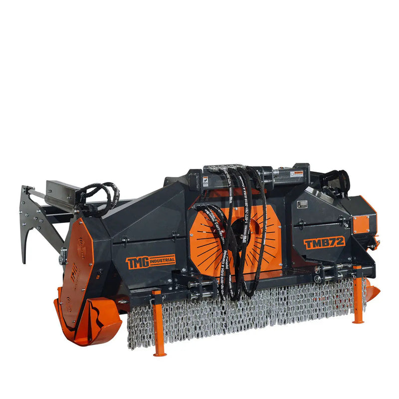 70" Forestry Brush Mulcher, Category 2 Hookup, Widia Cutting Teeth, 70-110 HP Tractors, 3-PTO Shaft Included, GMD-TMB72