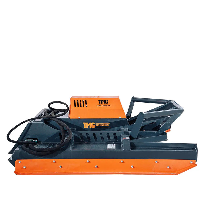 72" Extreme Heavy-Duty Skid Steer Brush Cutter, Open Front Push Bar, 27-35 GPM, Drop Down Profile Blades, GMD-SBC76