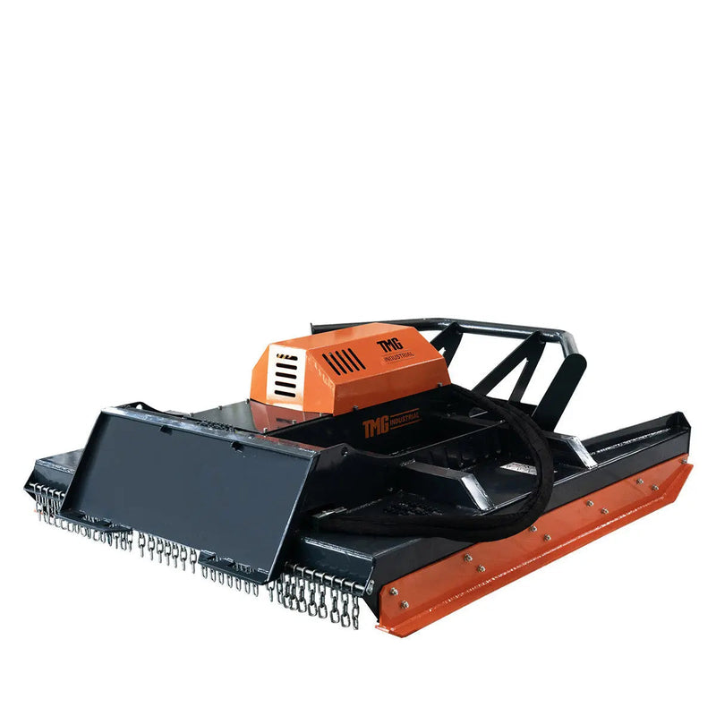 72" Extreme Heavy-Duty Skid Steer Brush Cutter, Open Front Push Bar, 27-35 GPM, Drop Down Profile Blades, GMD-SBC76