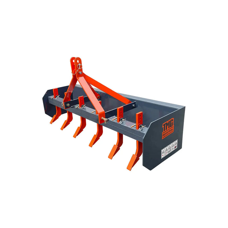 72" Heavy-Duty Box Scraper Blade with Ripper Shanks – Fits 25-50 HP Tractors GMD-TLS72