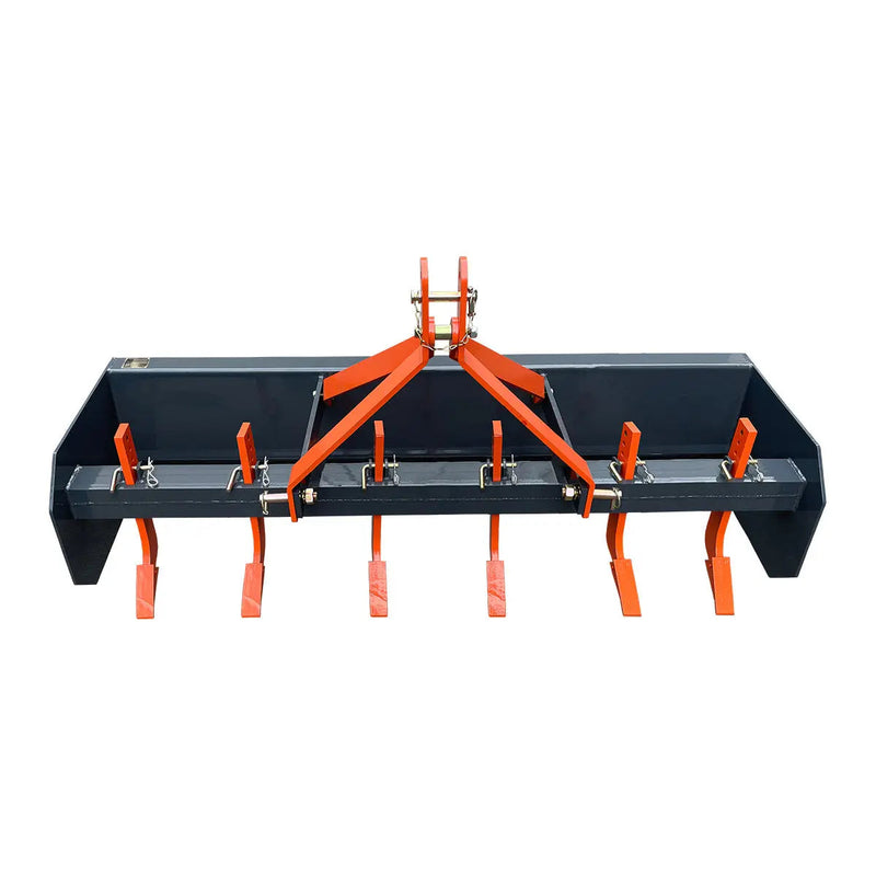 72" Heavy-Duty Box Scraper Blade with Ripper Shanks – Fits 25-50 HP Tractors GMD-TLS72