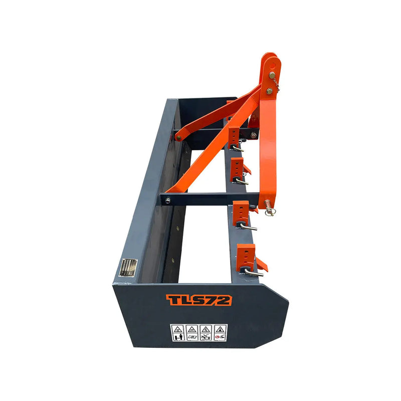 72" Heavy-Duty Box Scraper Blade with Ripper Shanks – Fits 25-50 HP Tractors GMD-TLS72