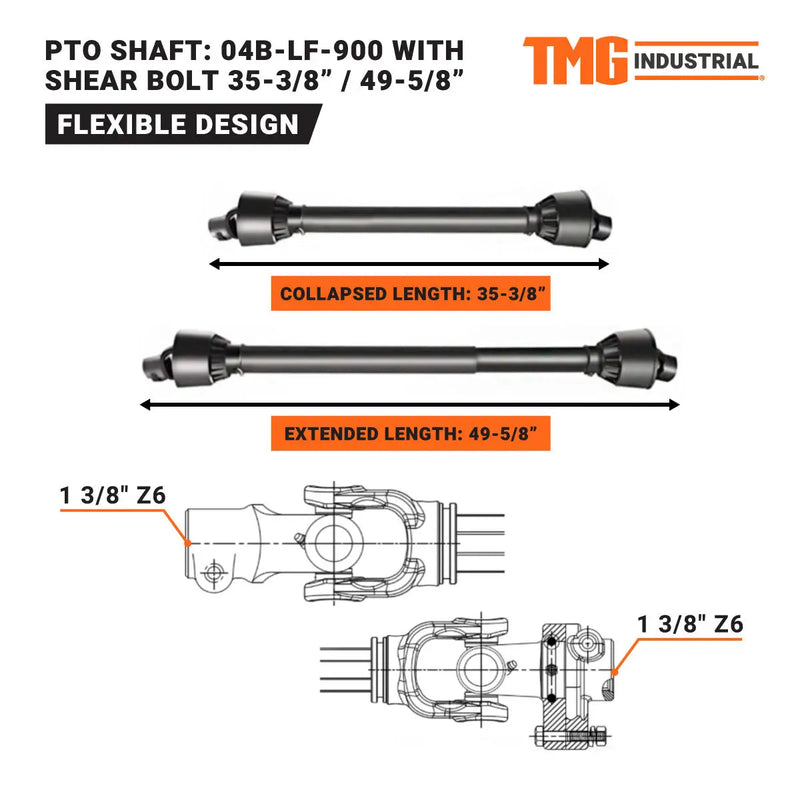 72" Side Shift Offset Flail Mower, 3-Point Hitch, 30-60 HP Tractor, PTO Drive Shaft, GMD-TFMS72