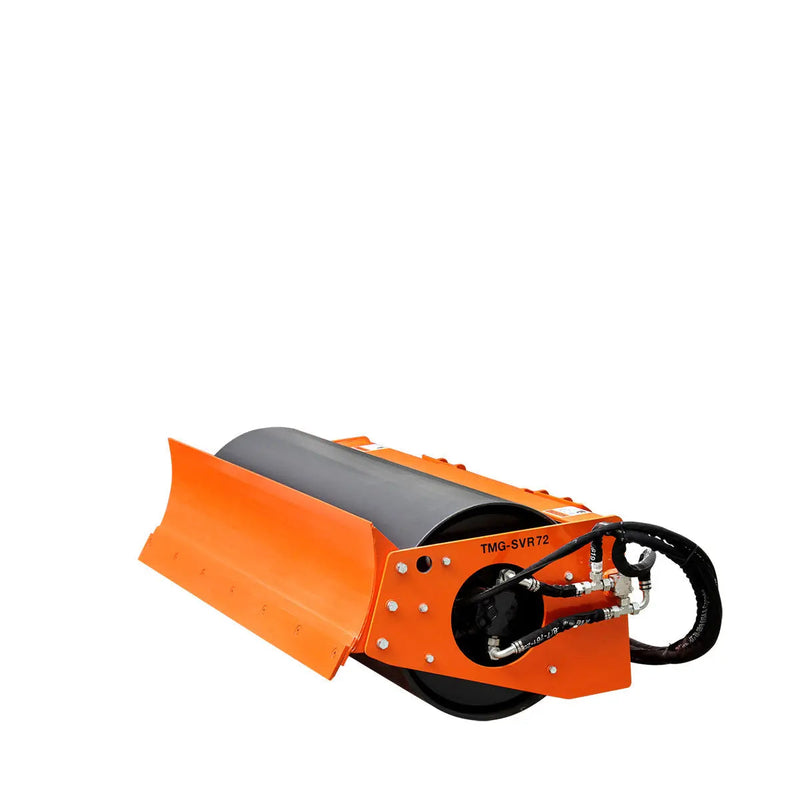 72" Skid Steer Vibratory Roller, 24" Smooth Drum, 16-18 GPM, 2320 PSI, Hydraulic Motor Protection, Built-In Motor Lubrication, GMD-SVR72