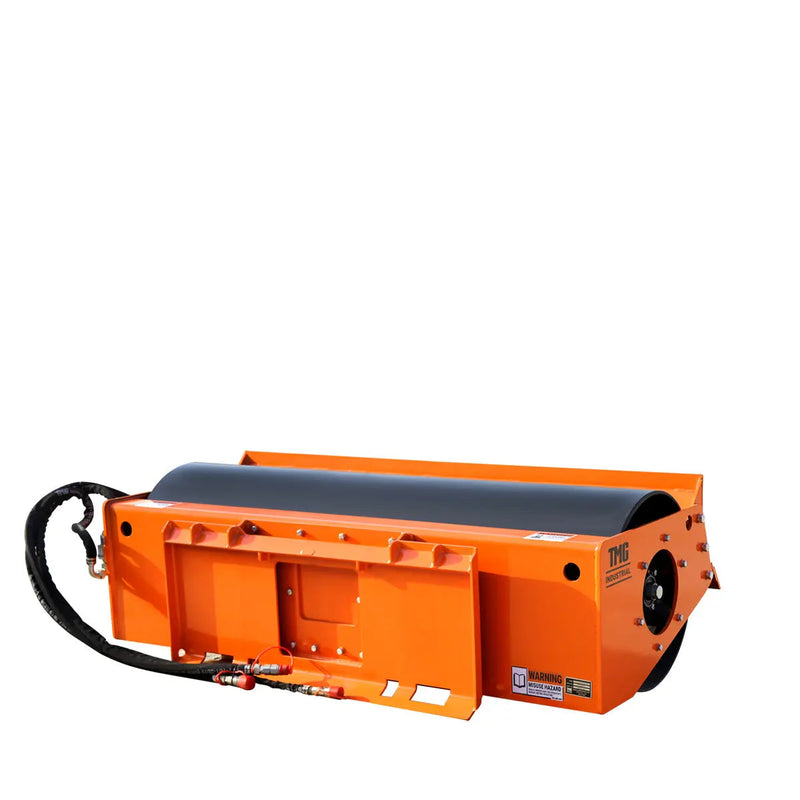 72" Skid Steer Vibratory Roller, 24" Smooth Drum, 16-18 GPM, 2320 PSI, Hydraulic Motor Protection, Built-In Motor Lubrication, GMD-SVR72