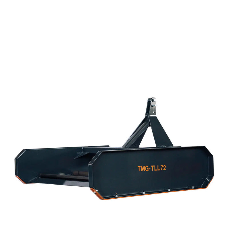 72" Tractor Land Leveler, 3-Point Hitch, 70" Grading Width, Adjustable Depth, Double Edge Blades, Category 1 & 2, GMD-TLL72