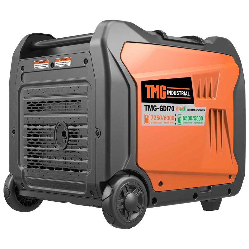 7250 Watt Digital Inverter Hybrid Portable Generator, Dual Fuel Capability (Gas/LPG), 6.5hrs 50% Load Run Time, CETL, ETL Certified For Canada/US, EPA Emissions Compliance, GMD-GDI70