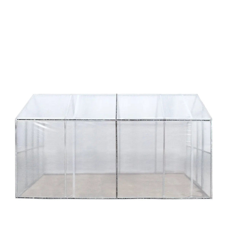 8' x 13' Greenhouse Grow Tent w/20 Mil Ripstop Leno Mesh PVC Cover, Galvanized Steel Frame, Roll-up Windows, GMD-GH813