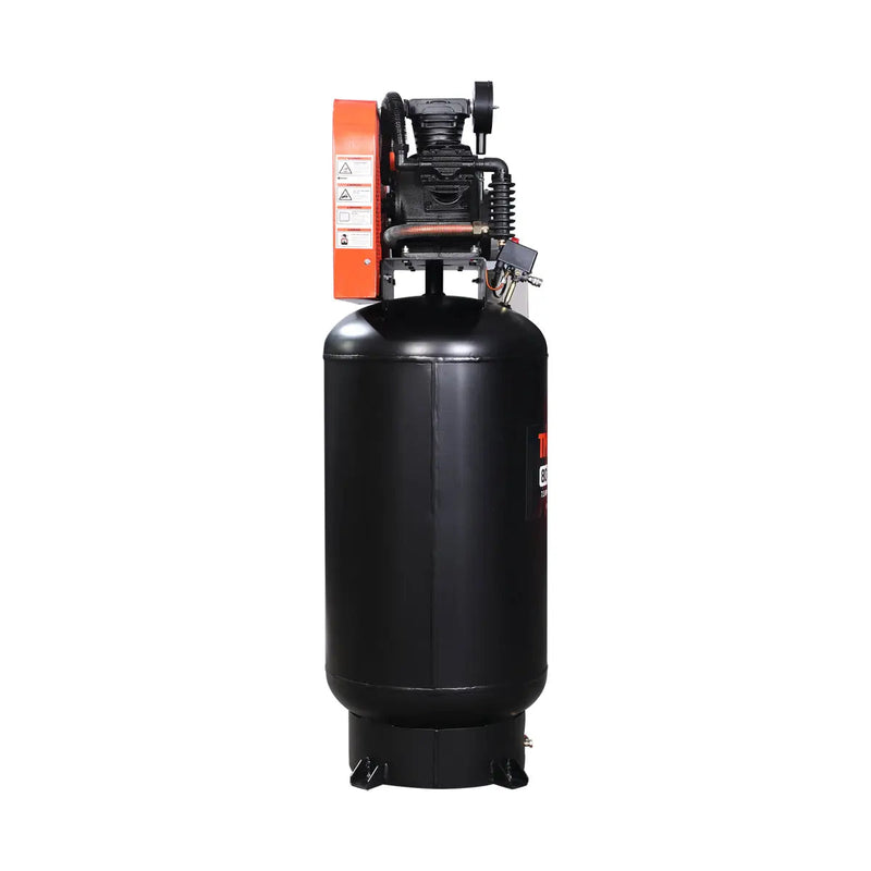 80 Gallon 7.5 HP Stationary Electric Air Compressor, 6 Min Fill Time, 230V Induction Motor, ASME Vertical Tank, GMD-ACE80