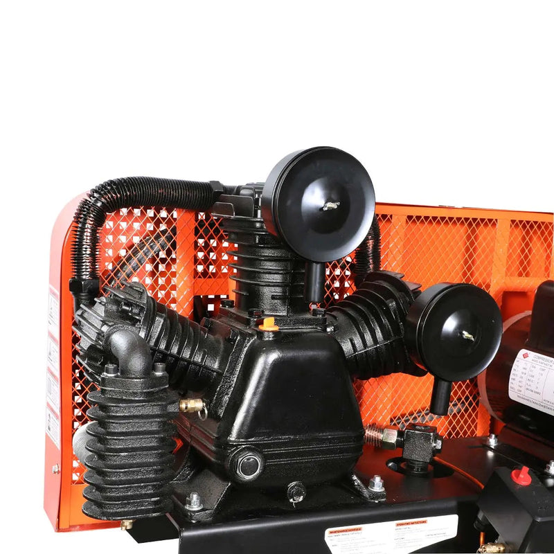 80 Gallon 7.5 HP Stationary Electric Air Compressor, 6 Min Fill Time, 230V Induction Motor, ASME Vertical Tank, GMD-ACE80