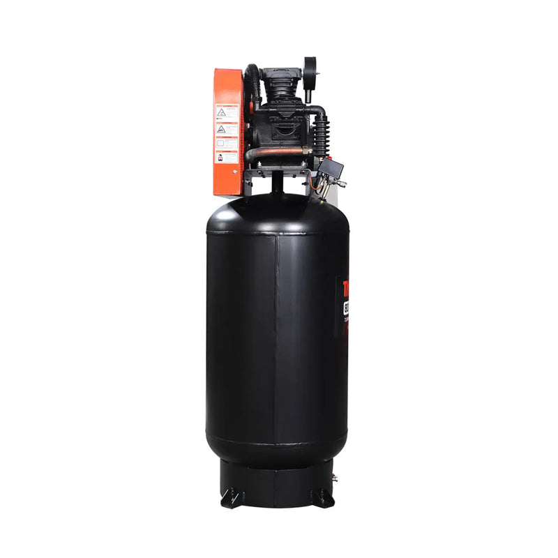 80 Gallon 7.5 HP Stationary Electric Air Compressor, 6 Min Fill Time, 230V Induction Motor, Vertical Tank, GMD-ACE85