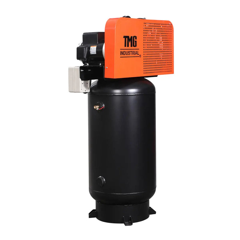 80 Gallon 7.5 HP Stationary Electric Air Compressor, 6 Min Fill Time, 230V Induction Motor, Vertical Tank, GMD-ACE85