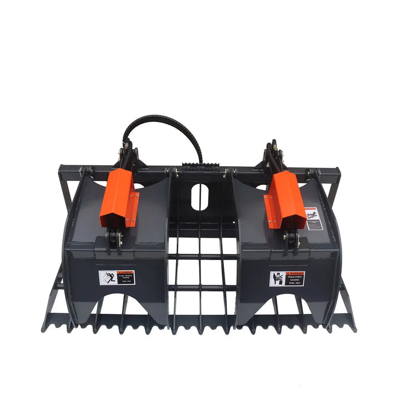 84" Skid Steer Rock Skeleton Grapple Attachment, Universal Mount, 36" Arm Opening, 6" Tine Spacing, 2500 lb Weight Capacity, GMD-SG84