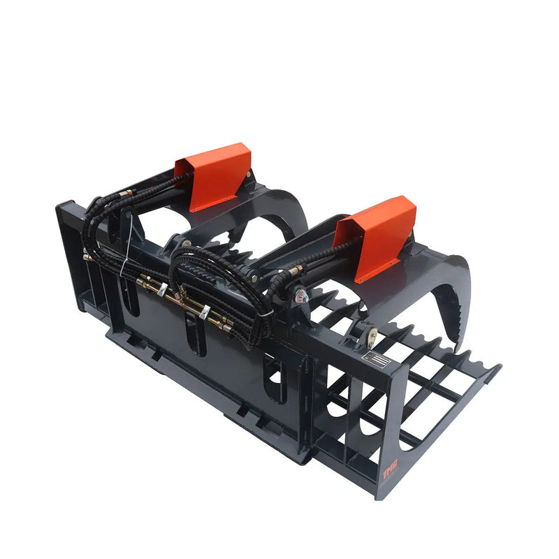 84" Skid Steer Rock Skeleton Grapple Attachment, Universal Mount, 36" Arm Opening, 6" Tine Spacing, 2500 lb Weight Capacity, GMD-SG84