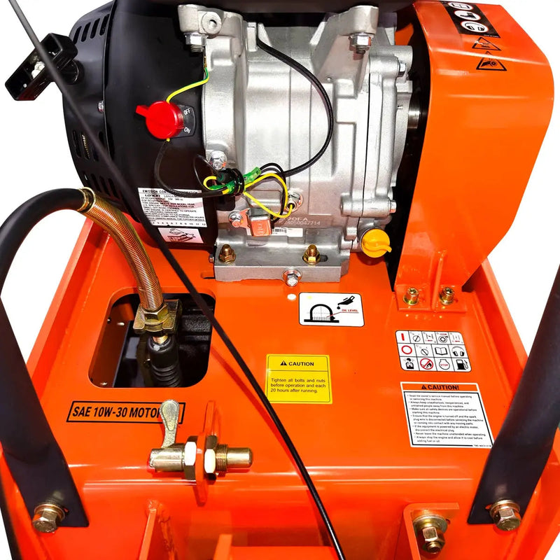 8500 Lbs Reversible Plate Compactor, 13 HP Loncin G390F EPA Engine, Self-Adjusting Centrifugal Clutch, GMD-PC325