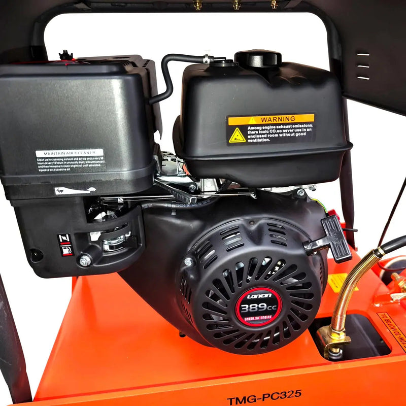 8500 Lbs Reversible Plate Compactor, 13 HP Loncin G390F EPA Engine, Self-Adjusting Centrifugal Clutch, GMD-PC325