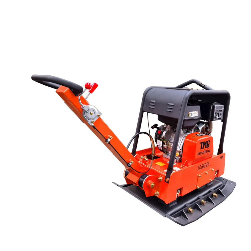 8500 Lbs Reversible Plate Compactor, 13 HP Loncin G390F EPA Engine, Self-Adjusting Centrifugal Clutch, GMD-PC325