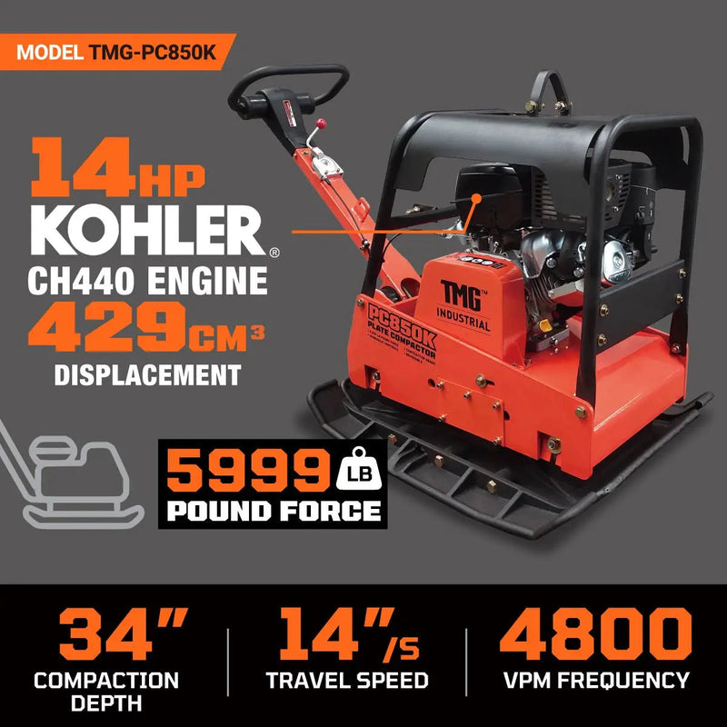 8,550-lb Reversible Hydraulic Plate Compactor (Discontinued – No Longer Available) GMD-PC850K