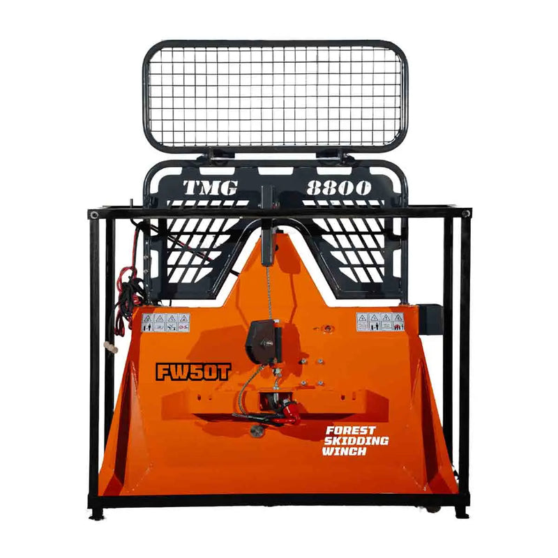 8,800-lb Skidding Winch Pro – Attachment for 30-50 HP Tractors, 3-Point Hitch, 200' Steel Cable GMD-FW50T