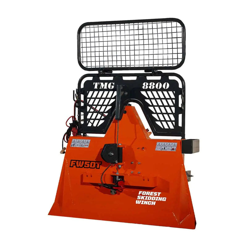 8,800-lb Skidding Winch Pro – Attachment for 30-50 HP Tractors, 3-Point Hitch, 200' Steel Cable GMD-FW50T