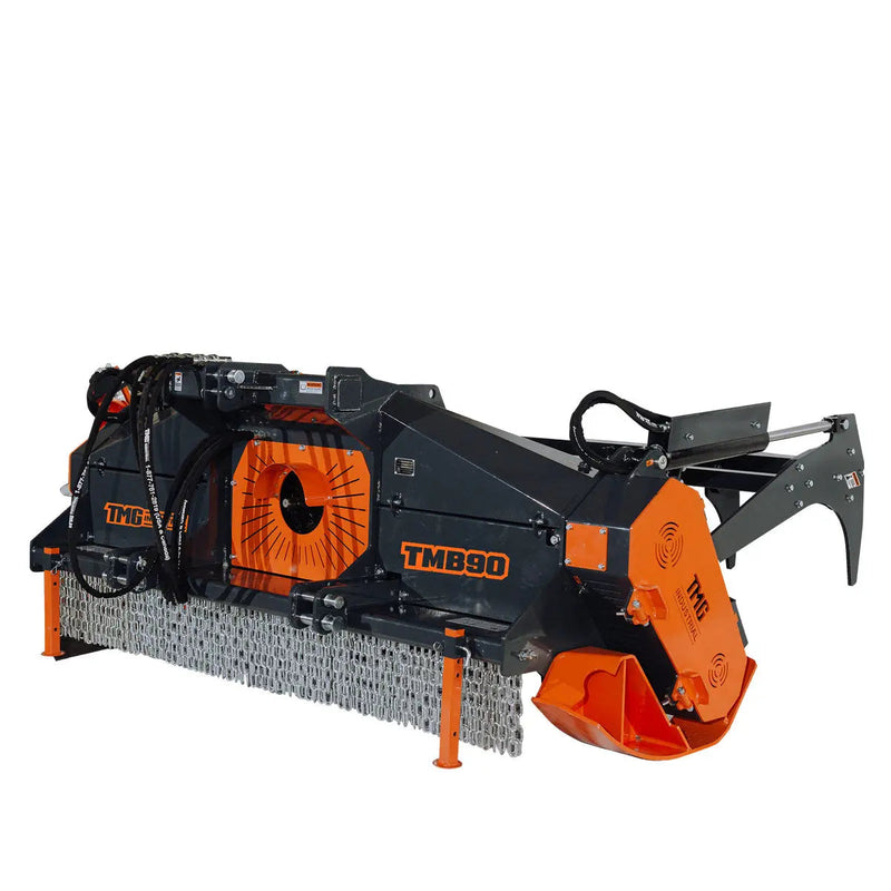 89" Forestry Brush Mulcher, Category 2 Hookup, Widia Cutting Teeth, 70-130 HP Tractors, 3-PTO Shaft Included, GMD-TMB90