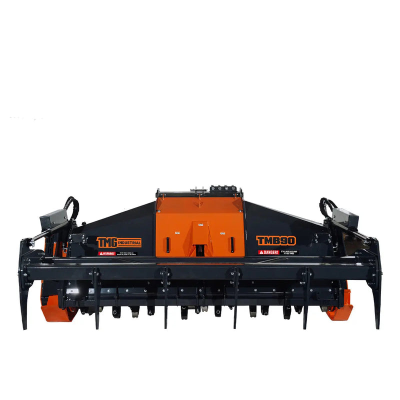 89" Forestry Brush Mulcher, Category 2 Hookup, Widia Cutting Teeth, 70-130 HP Tractors, 3-PTO Shaft Included, GMD-TMB90
