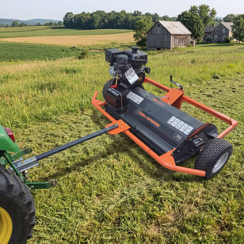 48" ATV Flail Mower Slasher with 14 HP Kohler Engine and Tow-Behind Side Shift, GMD-AFM48K