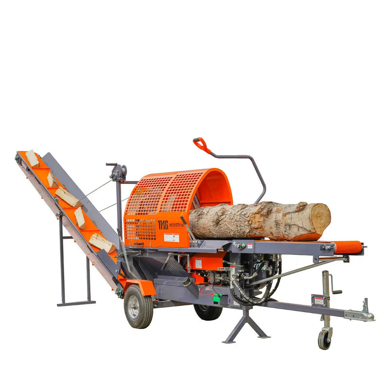 Firewood Log Splitter Processor Conveyor, 15" x 24" Log Capacity, 14 HP Kohler Engine, 18" STIHL Chainsaw, GMD-GLS20