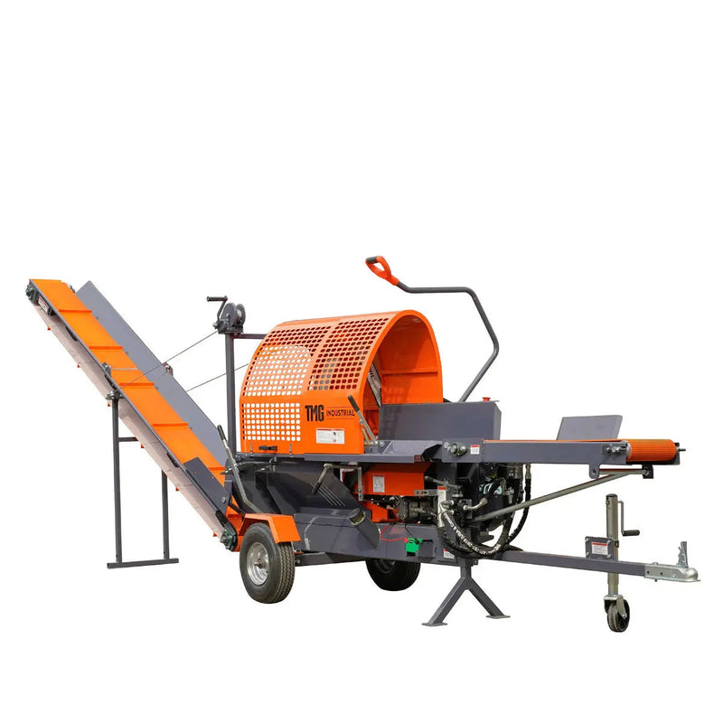 Firewood Log Splitter Processor Conveyor, 15" x 24" Log Capacity, 14 HP Kohler Engine, 18" STIHL Chainsaw, GMD-GLS20