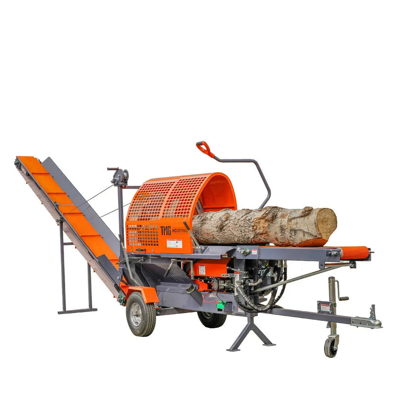 Firewood Log Splitter Processor Conveyor, 15" x 24" Log Capacity, 14 HP Kohler Engine, 18" STIHL Chainsaw, GMD-GLS20
