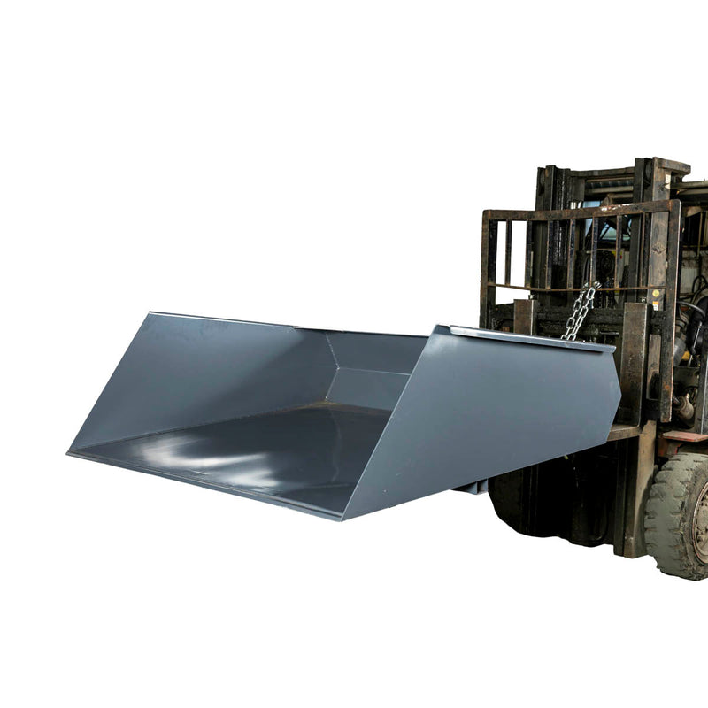 Forklift Snow Bucket, 64” x 55” Work Capacity, 90° Dump Angle, Beveled Edge Design, GMD-FSB64