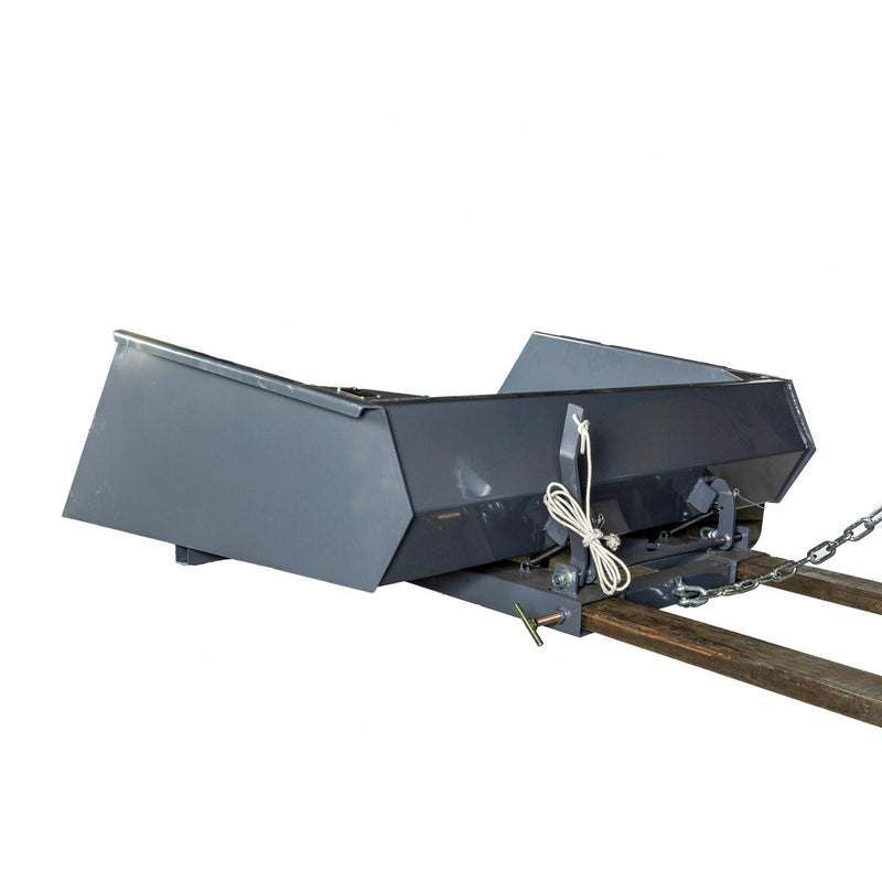 Forklift Snow Bucket, 64” x 55” Work Capacity, 90° Dump Angle, Beveled Edge Design, GMD-FSB64