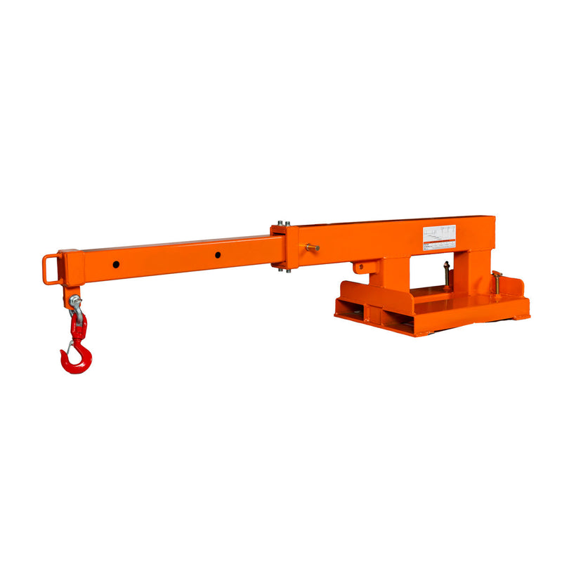 Forklift Telescoping Jib Crane, 2.5 Ton (5500 lb) Capacity, Adjustable 31”-77” Boom, GMD-FJC55T