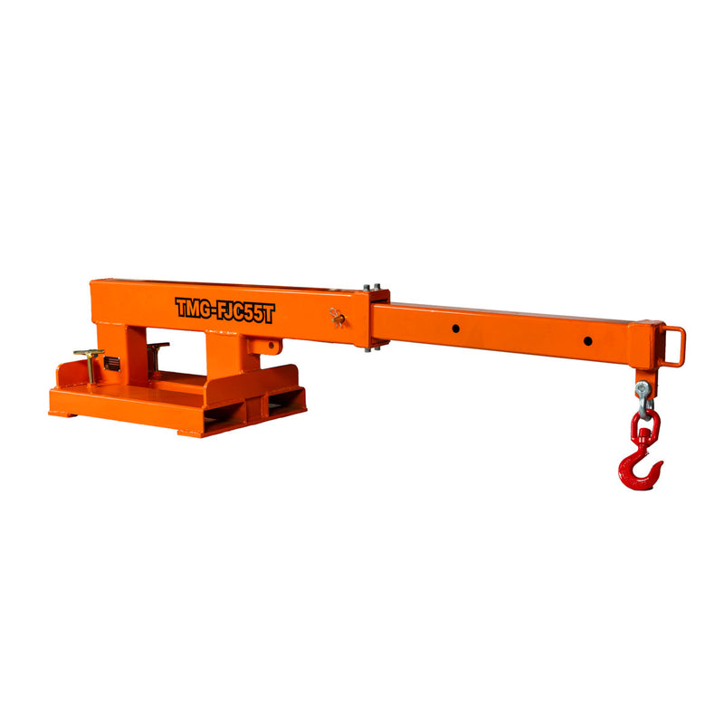 Forklift Telescoping Jib Crane, 2.5 Ton (5500 lb) Capacity, Adjustable 31”-77” Boom, GMD-FJC55T