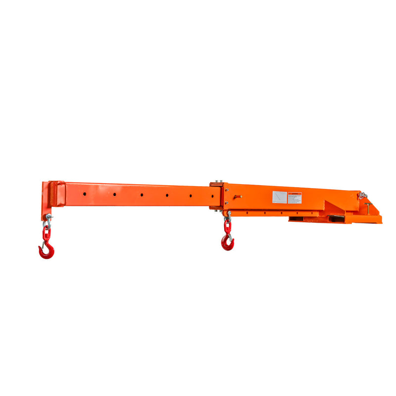 Forklift Telescoping Jib Crane, 6600 lb Capacity, Adjustable 30” - 138” Boom, Lock Pin Shaft, GMD-FJC66