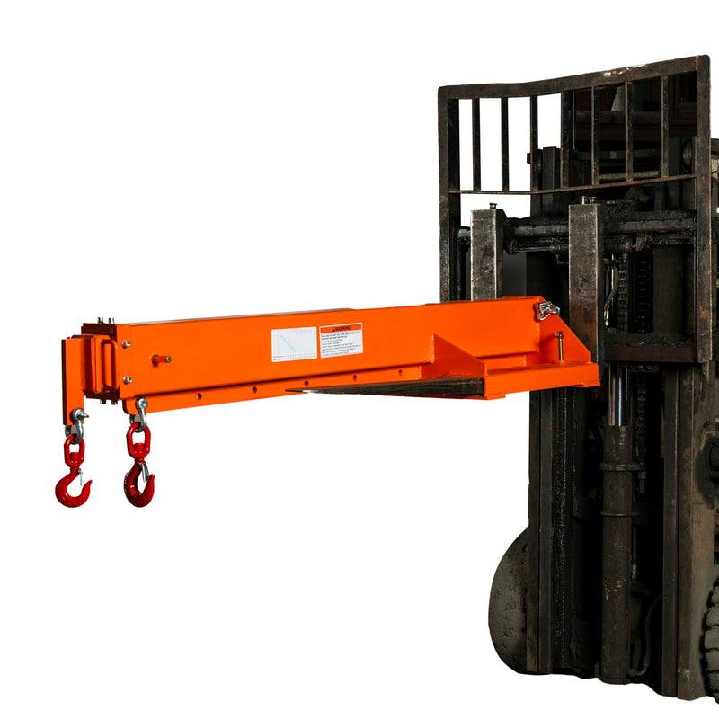Forklift Telescoping Jib Crane, 6600 lb Capacity, Adjustable 30” - 138” Boom, Lock Pin Shaft, GMD-FJC66