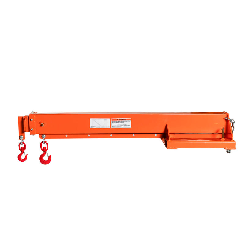 Forklift Telescoping Jib Crane, 6600 lb Capacity, Adjustable 30” - 138” Boom, Lock Pin Shaft, GMD-FJC66
