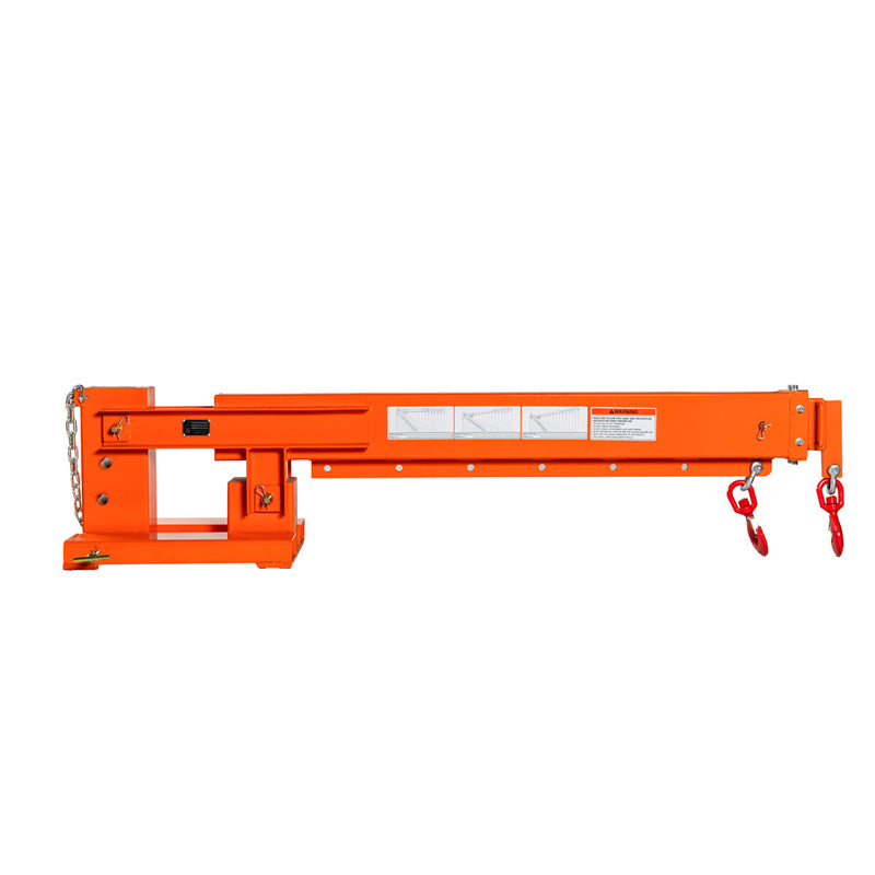 Forklift Telescoping Pivoting Jib Crane, 6600 lb Capacity, Adjustable Boom (30”-138”), Lock Pin Safety, GMD-FJC66P