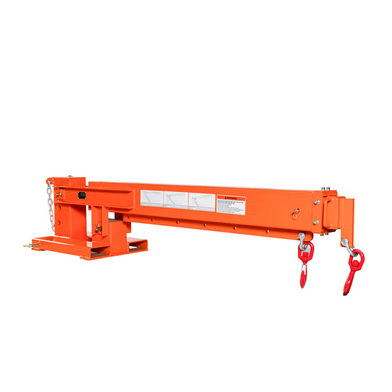 Forklift Telescoping Pivoting Jib Crane, 6600 lb Capacity, Adjustable Boom (30”-138”), Lock Pin Safety, GMD-FJC66P
