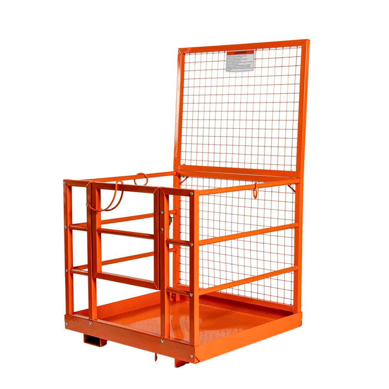 Forklift Work Platform 45"x43", 880 lb Capacity, Heavy-Duty Safety Cage with Locking Mechanism, GMD-FWP08L