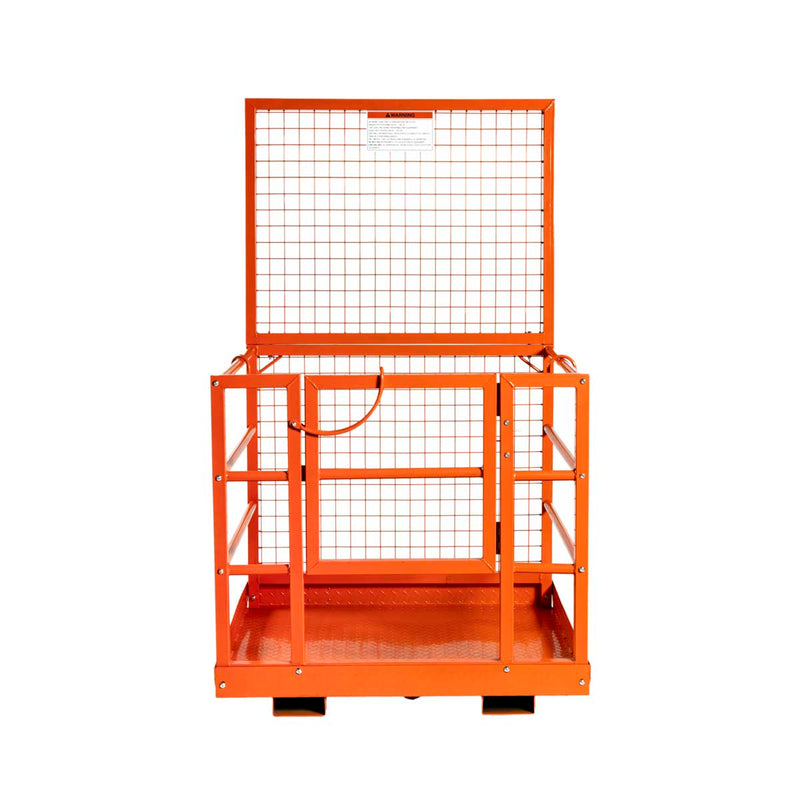 Forklift Work Platform 45"x43", 880 lb Capacity, Heavy-Duty Safety Cage with Locking Mechanism, GMD-FWP08L