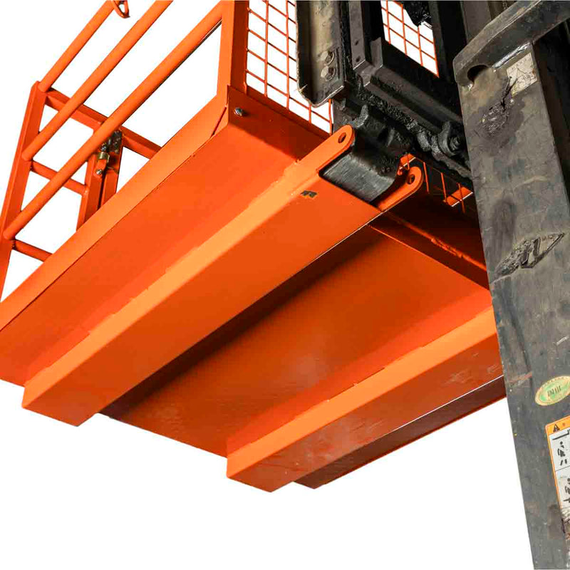 Forklift Work Platform 45"x43", 880 lb Capacity, Heavy-Duty Safety Cage with Locking Mechanism, GMD-FWP08L