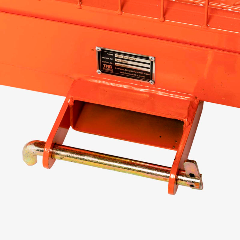 Forklift Work Platform 45"x43", 880 lb Capacity, Heavy-Duty Safety Cage with Locking Mechanism, GMD-FWP08L