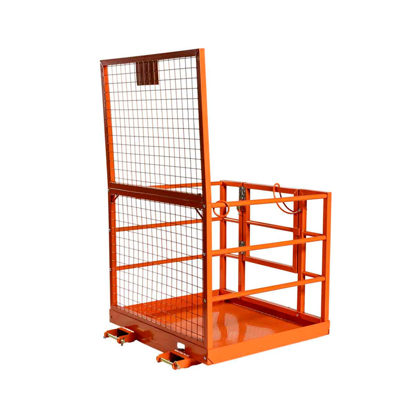 Forklift Work Platform 45"x43", 880 lb Capacity, Heavy-Duty Safety Cage with Locking Mechanism, GMD-FWP08L