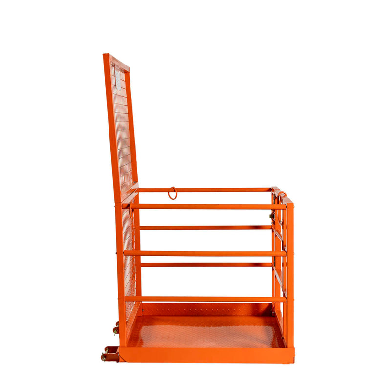 Forklift Work Platform 45"x43", 880 lb Capacity, Heavy-Duty Safety Cage with Locking Mechanism, GMD-FWP08L