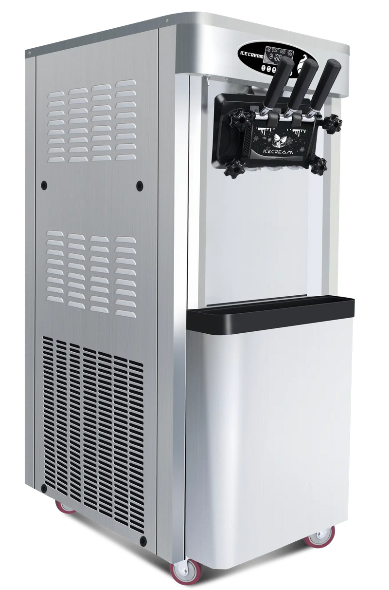 25–30L/H Ice Cream Machine, 2 x 6L Hoppers, 2000W Power, Commercial Soft Serve Maker, DOBA-ICM25
