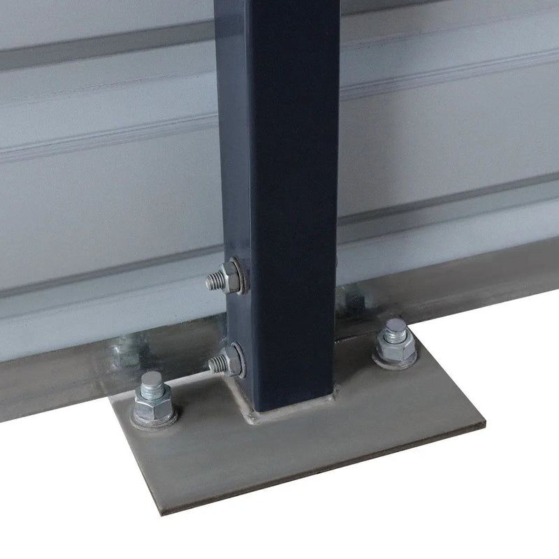 Metal Shed Carport Add-On Package Kit For GMD-MSC2020F And GMD-MSC2030F , Front Wall w/Roll Up Doors & Back Wall, GMD-MSC20-RD12