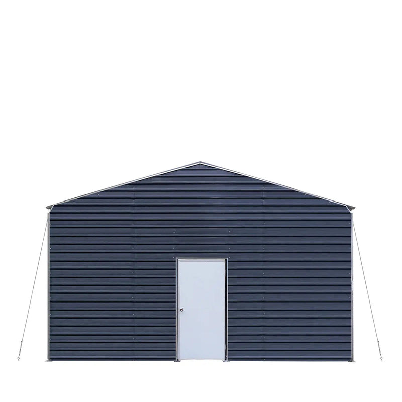 Metal Shed Carport Add-On Package Kit For GMD-MSC2020F And GMD-MSC2030F , Front Wall w/Roll Up Doors & Back Wall, GMD-MSC20-RD12