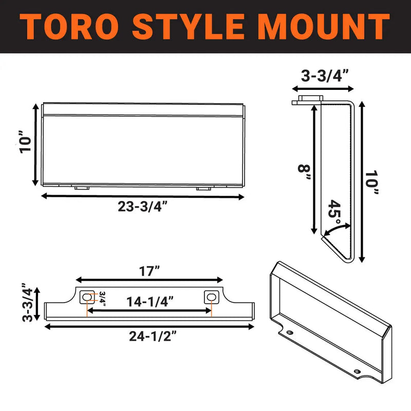 Mini Skid Steer Rotary Brush Cutter, 42" Cut Width, 2-½" Capacity, Hydraulic Motor, Toro Style Mount Plate,GMD-SBC42