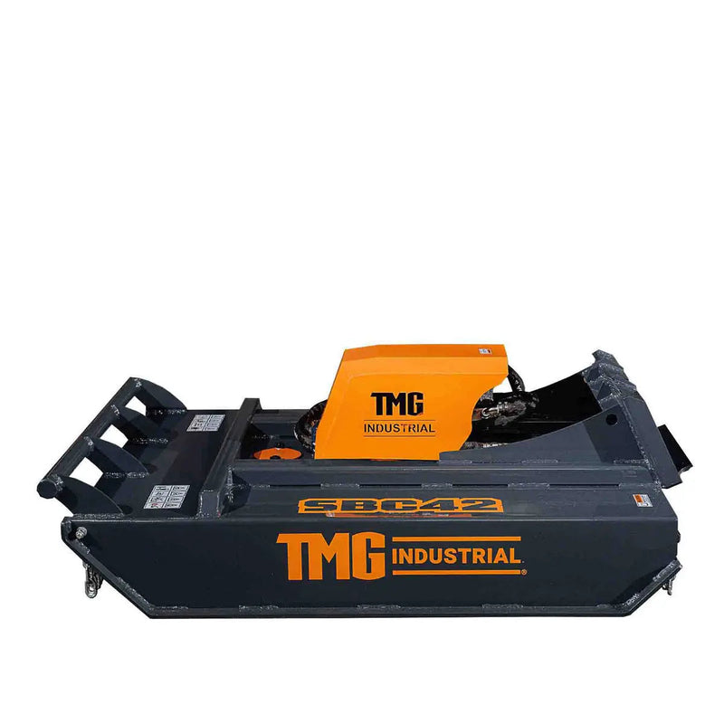 Mini Skid Steer Rotary Brush Cutter, 42" Cut Width, 2-½" Capacity, Hydraulic Motor, Toro Style Mount Plate,GMD-SBC42